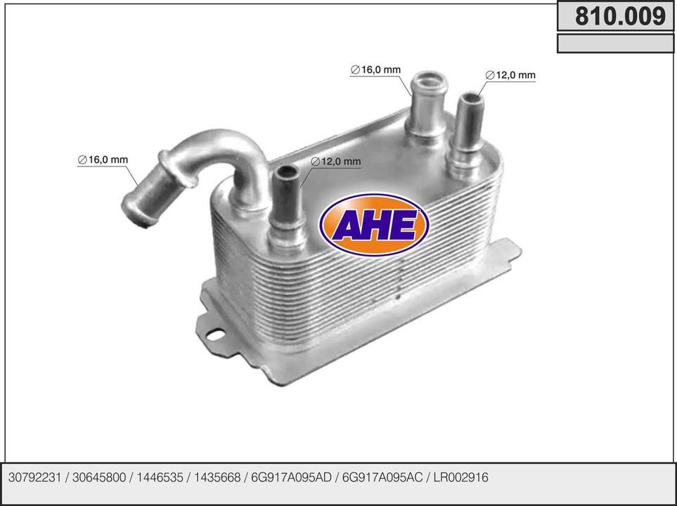 AHE 810.009 Oil Cooler, engine oil 810009: Buy near me in Poland at 2407.PL - Good price!