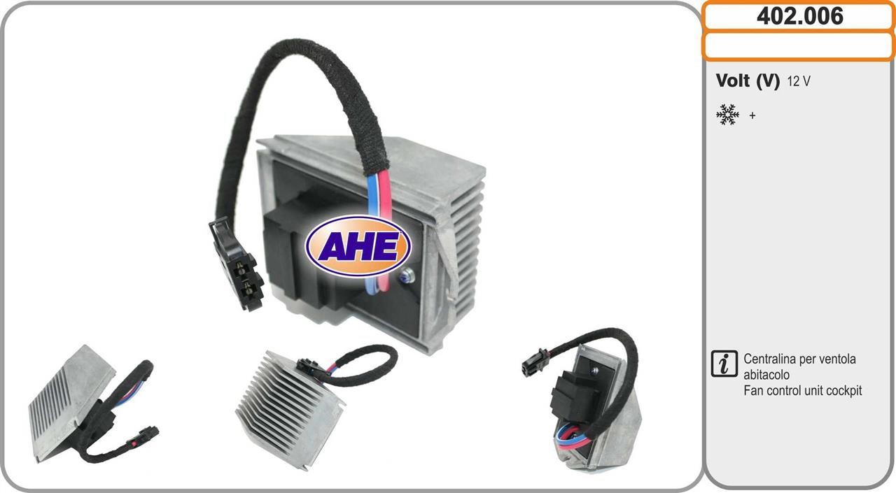 AHE 402.006 Додатковий резистор, електродвигун вентилятора радіатора 402006: Приваблива ціна - Купити у Польщі на 2407.PL!