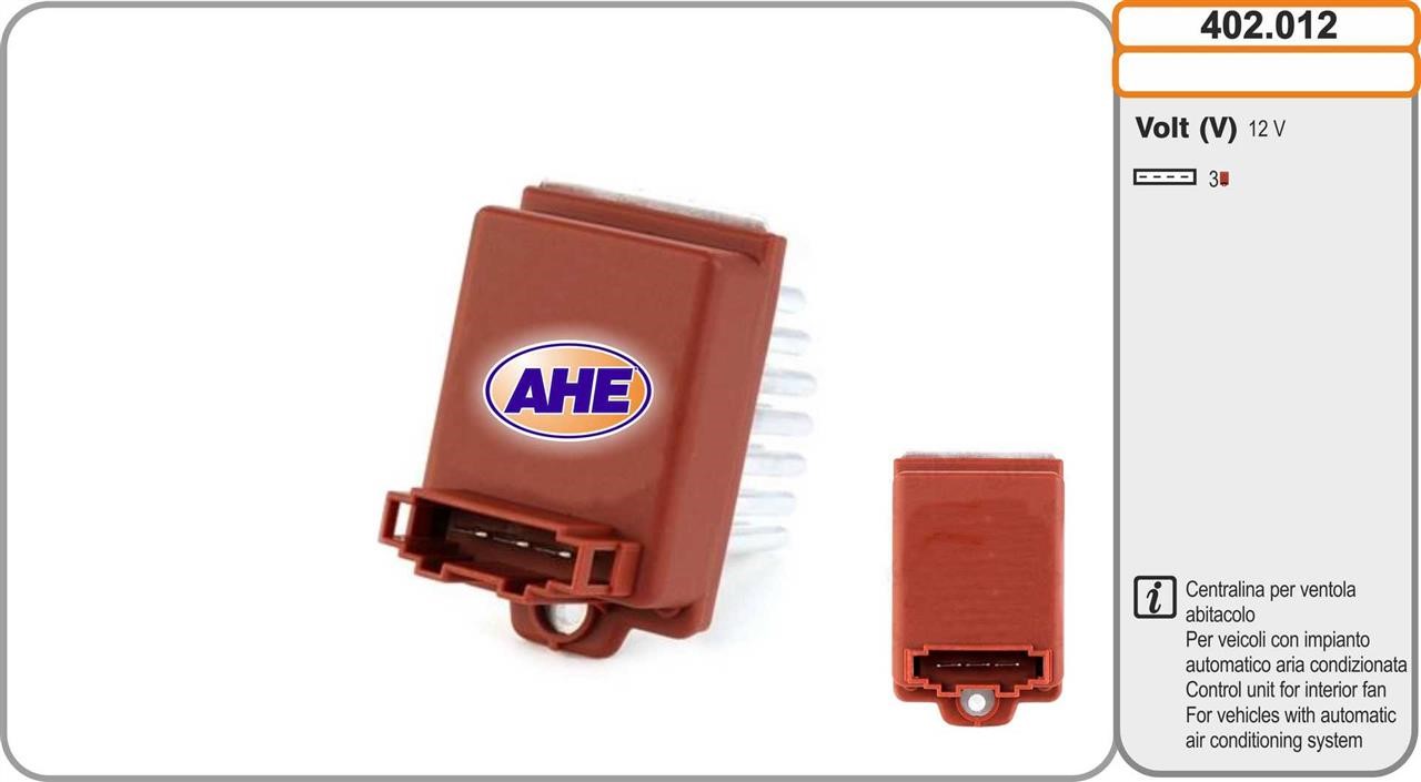 AHE 402.012 Control Unit, electric fan (engine cooling) 402012: Buy near me in Poland at 2407.PL - Good price!