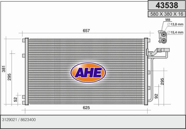 AHE 43538 Радиатор кондиционера (Конденсатор) 43538: Отличная цена - Купить в Польше на 2407.PL!