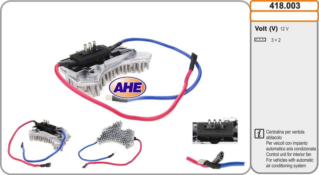 AHE 418.003 Control Unit, electric fan (engine cooling) 418003: Buy near me in Poland at 2407.PL - Good price!