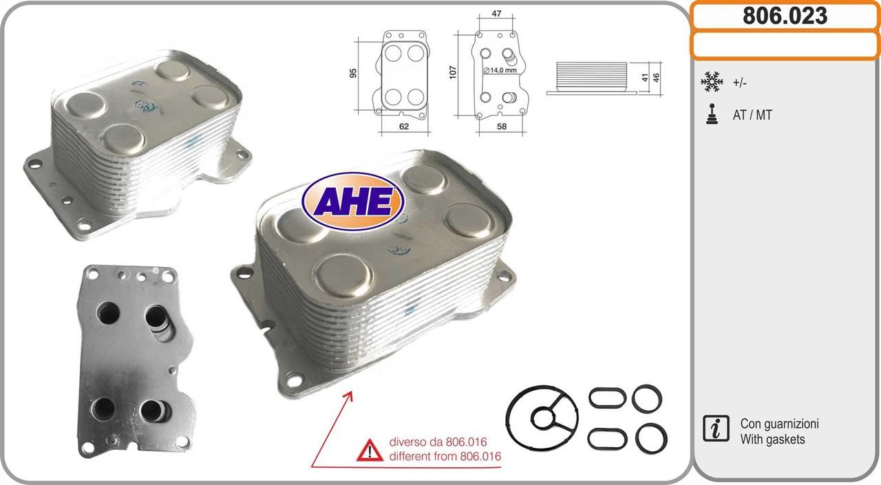 AHE 806.023 Oil Cooler, engine oil 806023: Buy near me in Poland at 2407.PL - Good price!