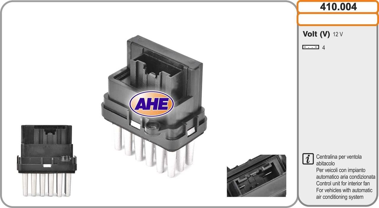 AHE 410.004 Control Unit, electric fan (engine cooling) 410004: Buy near me in Poland at 2407.PL - Good price!