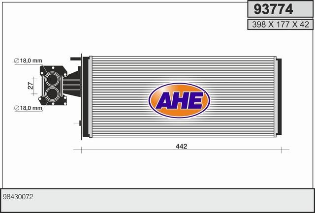 AHE 93774 Heat exchanger, interior heating 93774: Buy near me in Poland at 2407.PL - Good price!