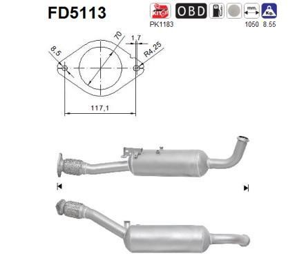 As FD5113 Soot/Particulate Filter, exhaust system FD5113: Buy near me in Poland at 2407.PL - Good price!