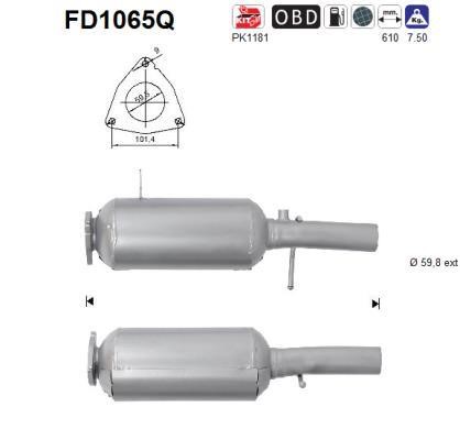 As FD1065Q Filtr sadzy / filtr cząstek stałych, układ wydechowy FD1065Q: Dobra cena w Polsce na 2407.PL - Kup Teraz!