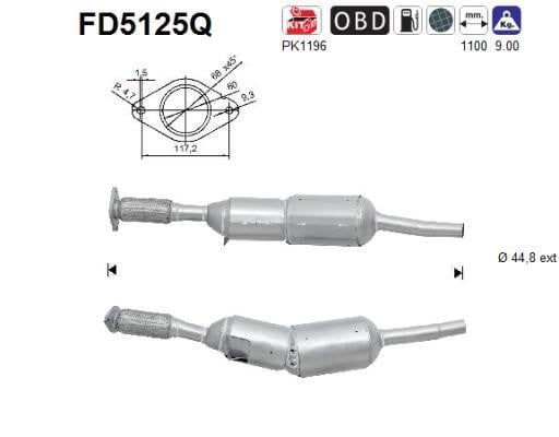 As FD5125Q Сажевый / частичный фильтр, система выхлопа ОГ FD5125Q: Отличная цена - Купить в Польше на 2407.PL!