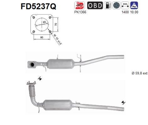 As FD5237Q Soot/Particulate Filter, exhaust system FD5237Q: Buy near me in Poland at 2407.PL - Good price!