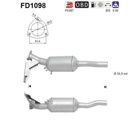 As FD1098 Протисажний/пиловий фільтр, система відведення ВГ FD1098: Купити у Польщі - Добра ціна на 2407.PL!