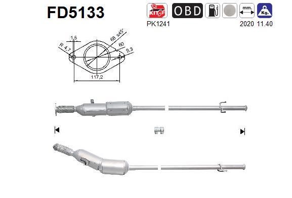 As FD5133 Soot/Particulate Filter, exhaust system FD5133: Buy near me in Poland at 2407.PL - Good price!