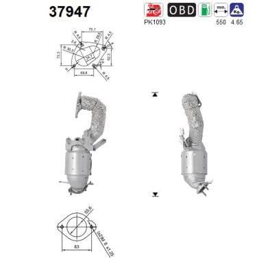 As 37947 Catalytic Converter 37947: Buy near me in Poland at 2407.PL - Good price!