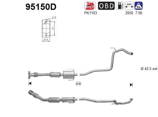 As 95150D Katalysator 95150D: Kaufen Sie zu einem guten Preis in Polen bei 2407.PL!