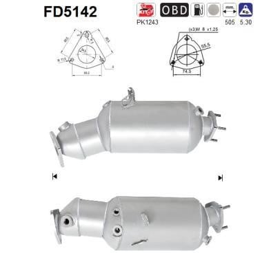 As FD5142 Filtr sadzy / filtr cząstek stałych, układ wydechowy FD5142: Dobra cena w Polsce na 2407.PL - Kup Teraz!