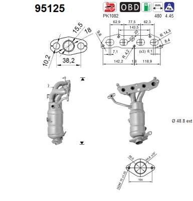 As 95125 Catalytic Converter 95125: Buy near me in Poland at 2407.PL - Good price!