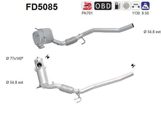 As FD5085 Soot/Particulate Filter, exhaust system FD5085: Buy near me in Poland at 2407.PL - Good price!