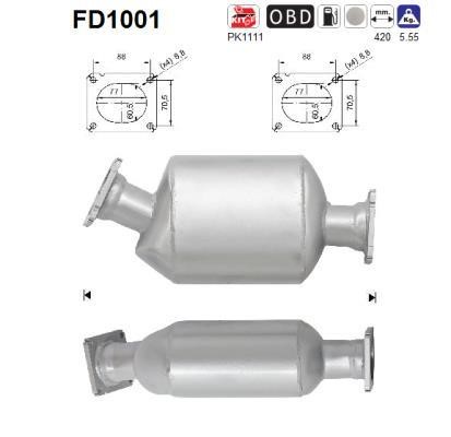 As FD1001 Diesel particulate filter DPF FD1001: Buy near me in Poland at 2407.PL - Good price!