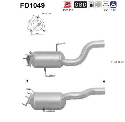 As FD1049 Diesel particulate filter DPF FD1049: Buy near me in Poland at 2407.PL - Good price!