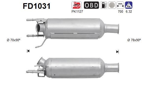 As FD1031 Diesel particulate filter DPF FD1031: Buy near me in Poland at 2407.PL - Good price!