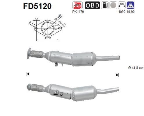 As FD5120 Filtr sadzy / filtr cząstek stałych, układ wydechowy FD5120: Dobra cena w Polsce na 2407.PL - Kup Teraz!
