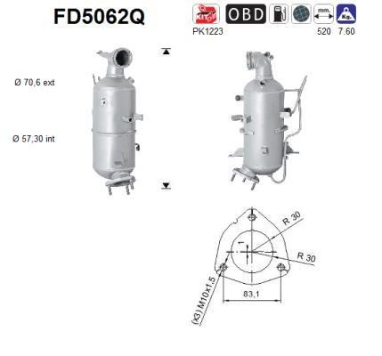 As FD5062Q Filtr sadzy / filtr cząstek stałych, układ wydechowy FD5062Q: Dobra cena w Polsce na 2407.PL - Kup Teraz!