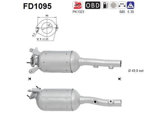 As FD1095 Протисажний/пиловий фільтр, система відведення ВГ FD1095: Приваблива ціна - Купити у Польщі на 2407.PL!