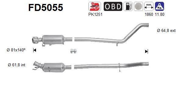 As FD5055 Soot/Particulate Filter, exhaust system FD5055: Buy near me in Poland at 2407.PL - Good price!