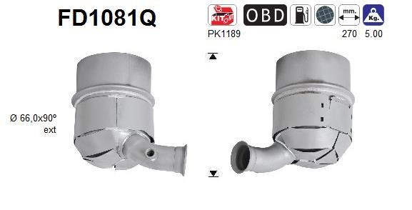 As FD1081Q Soot/Particulate Filter, exhaust system FD1081Q: Buy near me in Poland at 2407.PL - Good price!