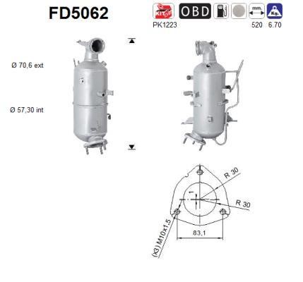 As FD5062 Soot/Particulate Filter, exhaust system FD5062: Buy near me in Poland at 2407.PL - Good price!