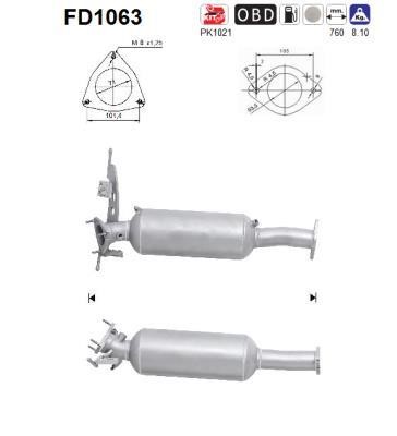 As FD1063 Soot/Particulate Filter, exhaust system FD1063: Buy near me in Poland at 2407.PL - Good price!
