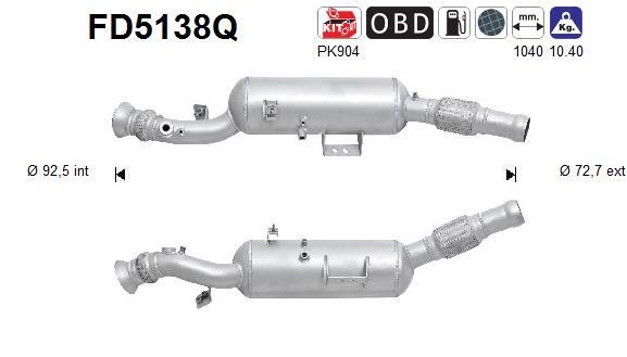 As FD5138Q Ruß-/Partikelfilter, Abgasanlage FD5138Q: Kaufen Sie zu einem guten Preis in Polen bei 2407.PL!