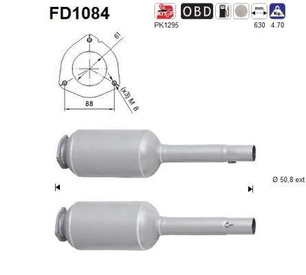 As FD1084 Сажевый / частичный фильтр, система выхлопа ОГ FD1084: Отличная цена - Купить в Польше на 2407.PL!