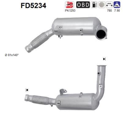 As FD5234 Filtr sadzy / filtr cząstek stałych, układ wydechowy FD5234: Atrakcyjna cena w Polsce na 2407.PL - Zamów teraz!