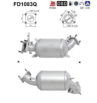 As FD1083Q Сажевый / частичный фильтр, система выхлопа ОГ FD1083Q: Отличная цена - Купить в Польше на 2407.PL!