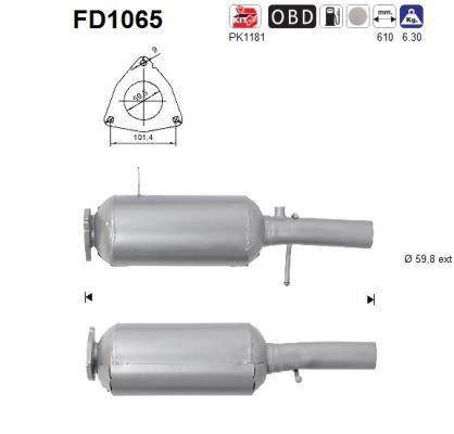 As FD1065 Ruß-/Partikelfilter, Abgasanlage FD1065: Bestellen Sie in Polen zu einem guten Preis bei 2407.PL!