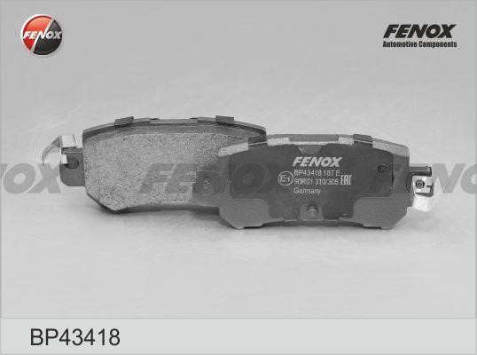 Fenox BP43418 Brake Pad Set, disc brake BP43418: Buy near me in Poland at 2407.PL - Good price!