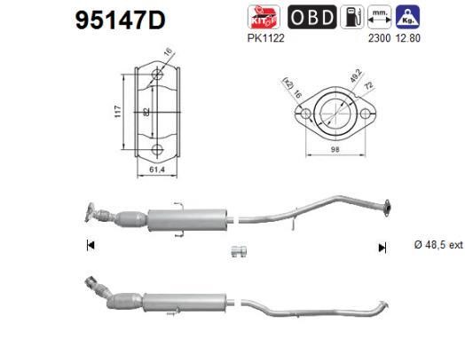 As 95147D Catalytic Converter 95147D: Buy near me in Poland at 2407.PL - Good price!