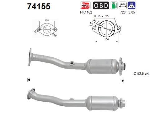 As 74155 Catalytic Converter 74155: Buy near me in Poland at 2407.PL - Good price!