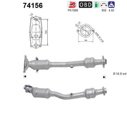 As 74156 Catalytic Converter 74156: Buy near me in Poland at 2407.PL - Good price!