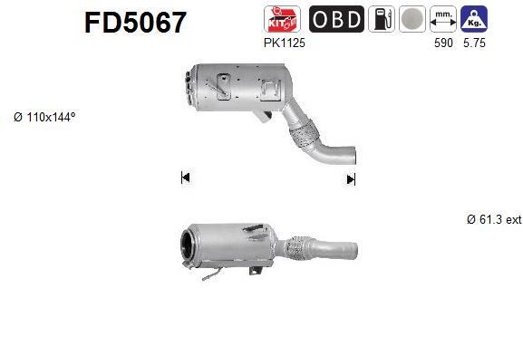 As FD5067 Diesel particulate filter DPF FD5067: Buy near me in Poland at 2407.PL - Good price!