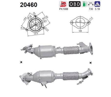 As 20460 Catalytic Converter 20460: Buy near me in Poland at 2407.PL - Good price!