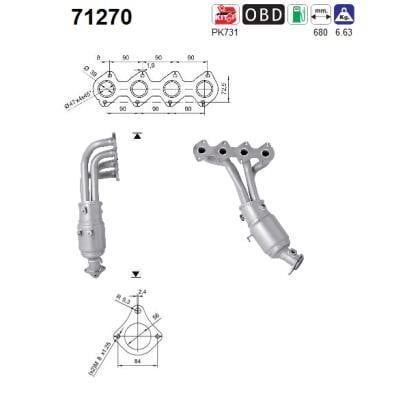 As 71270 Catalytic Converter 71270: Buy near me in Poland at 2407.PL - Good price!
