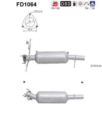As FD1064 Soot/Particulate Filter, exhaust system FD1064: Buy near me at 2407.PL in Poland at an Affordable price!