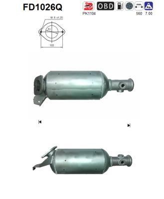 As FD1026Q Diesel particulate filter DPF FD1026Q: Buy near me in Poland at 2407.PL - Good price!