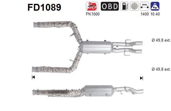 As FD1089 Filtr sadzy / filtr cząstek stałych, układ wydechowy FD1089: Dobra cena w Polsce na 2407.PL - Kup Teraz!