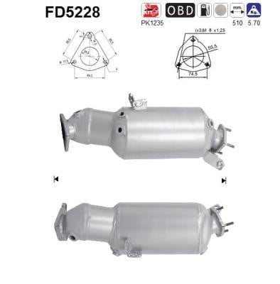 As FD5228 Filtr sadzy / filtr cząstek stałych, układ wydechowy FD5228: Dobra cena w Polsce na 2407.PL - Kup Teraz!