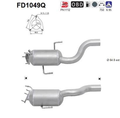 As FD1049Q Diesel particulate filter DPF FD1049Q: Buy near me in Poland at 2407.PL - Good price!
