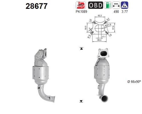 As 28677 Catalytic Converter 28677: Buy near me in Poland at 2407.PL - Good price!