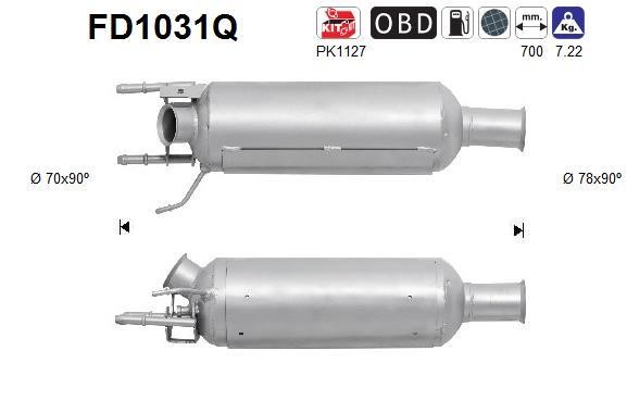 As FD1031Q Diesel particulate filter DPF FD1031Q: Buy near me in Poland at 2407.PL - Good price!
