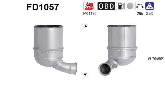 As FD1057 Diesel particulate filter DPF FD1057: Buy near me in Poland at 2407.PL - Good price!