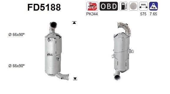 As FD5188 Soot/Particulate Filter, exhaust system FD5188: Buy near me in Poland at 2407.PL - Good price!